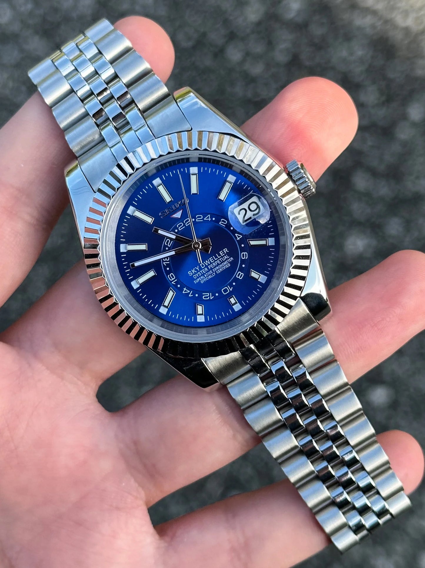 Seikodweller Silver - Blue
