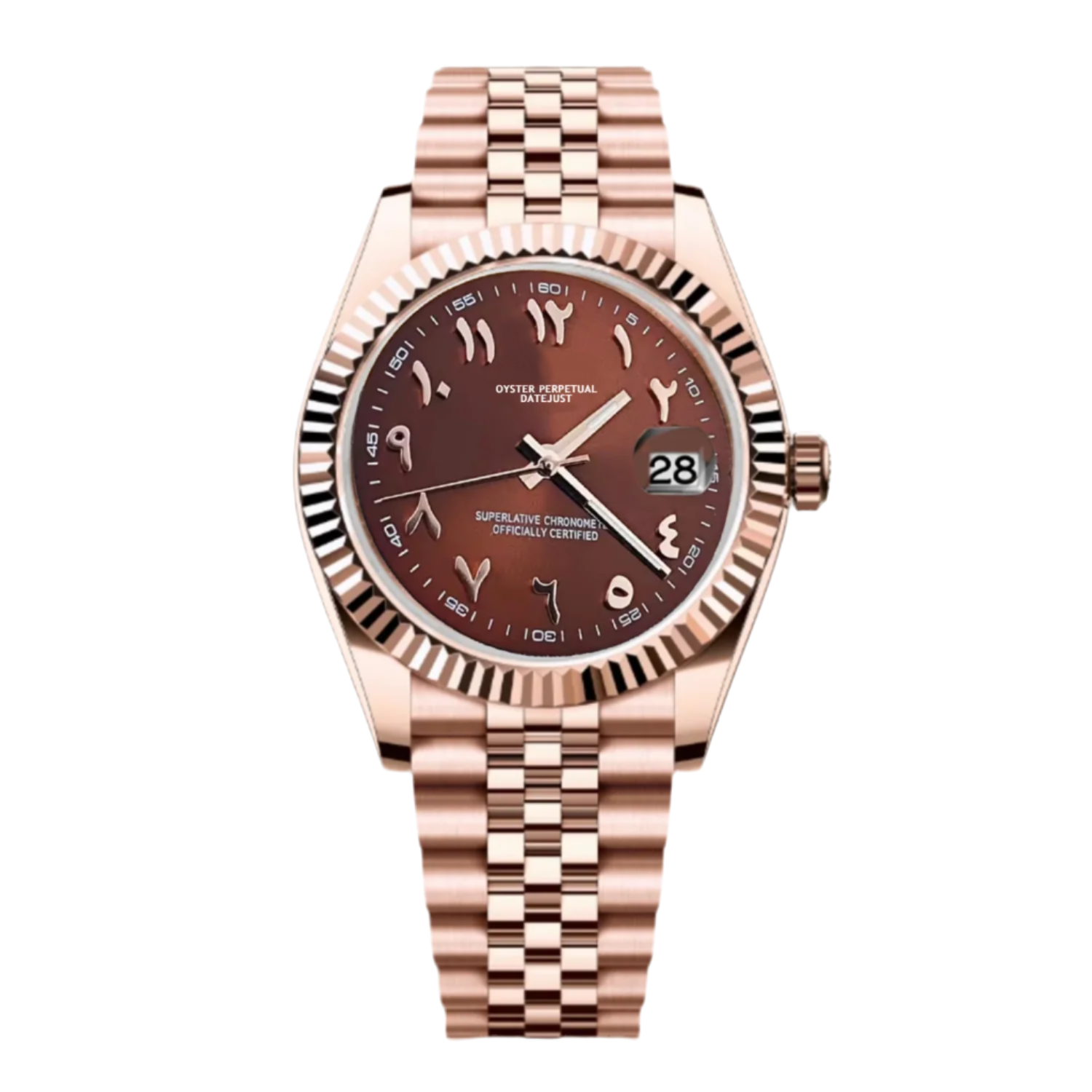 Seikojust Mod Rose Gold - Chocolate Arabic – DHWATCHMODS
