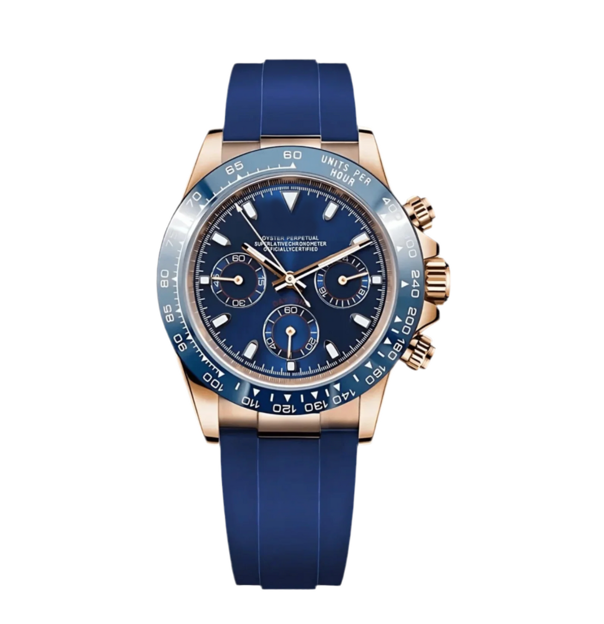 Seitona Mod Rose Gold - Oysterflex Blue