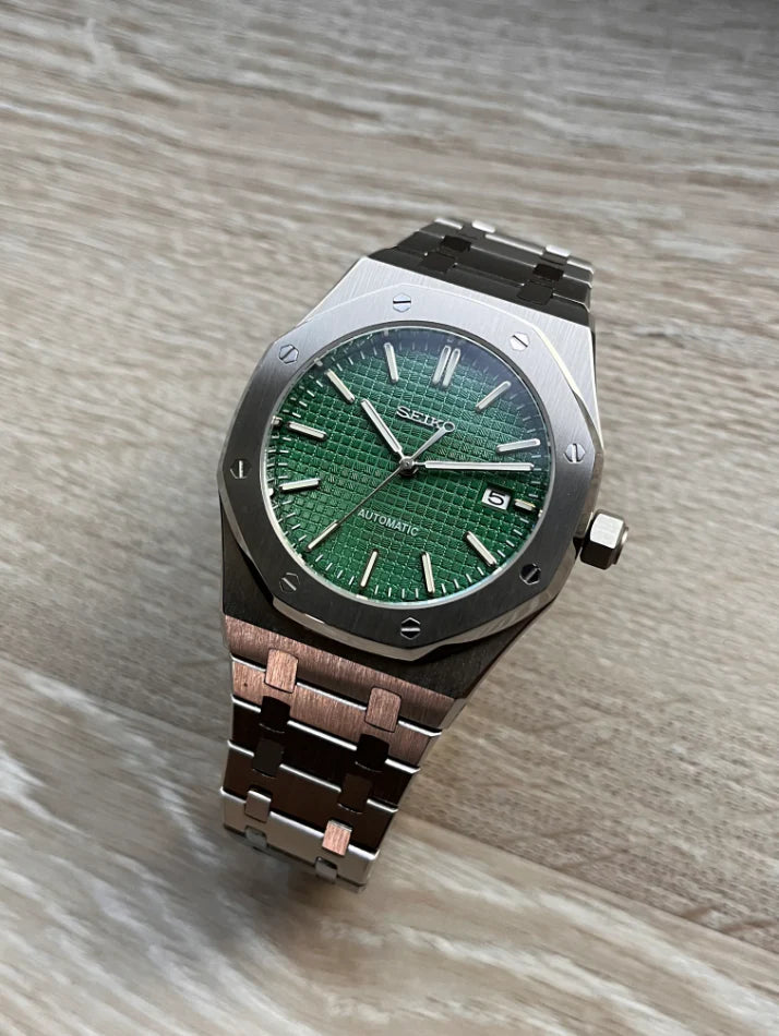 Oak Mod - Stainless Steel Green Dial