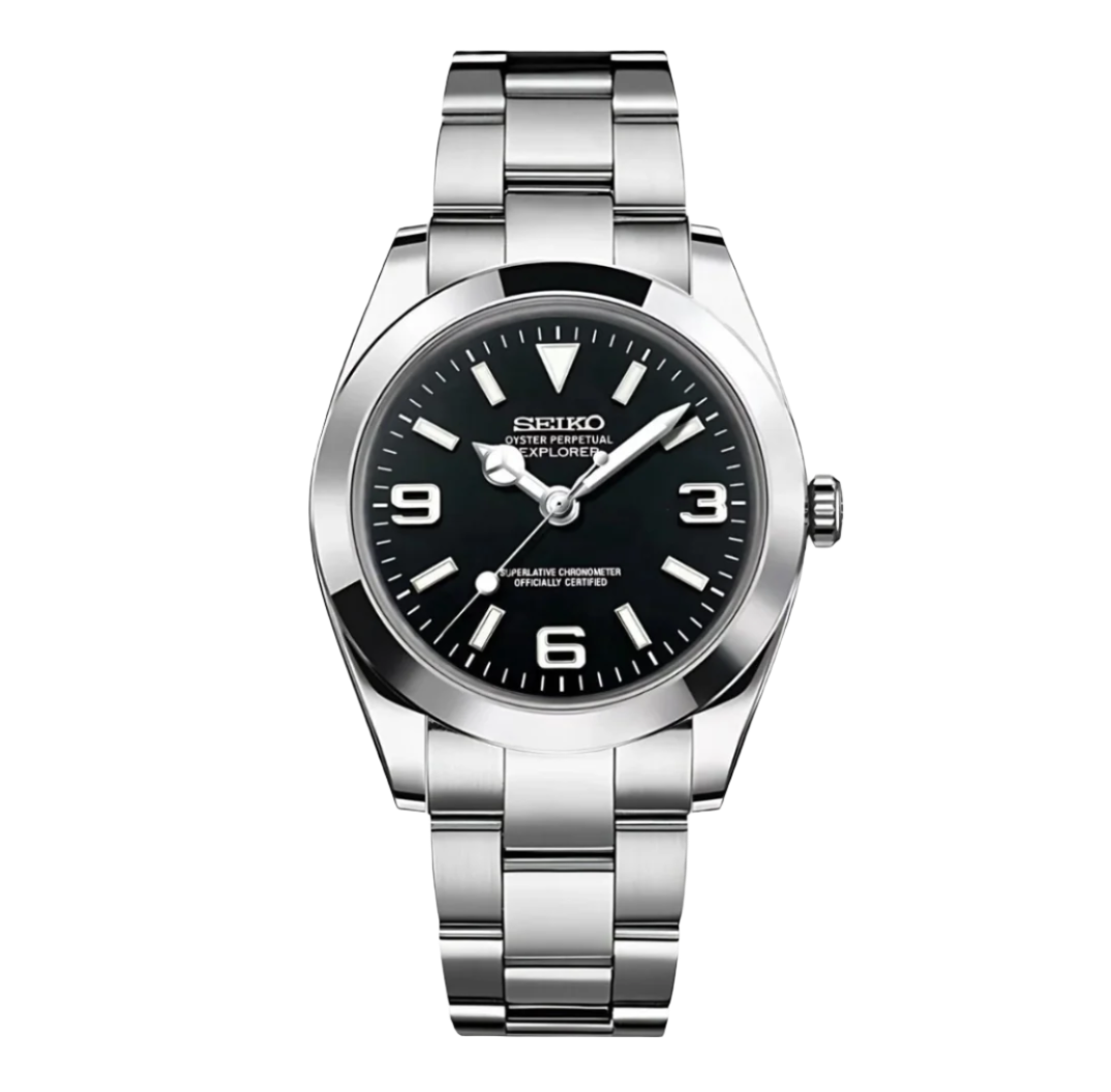 Datejust Mod Silver - Explorer Black