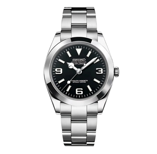 Datejust Mod Silver - Explorer Black