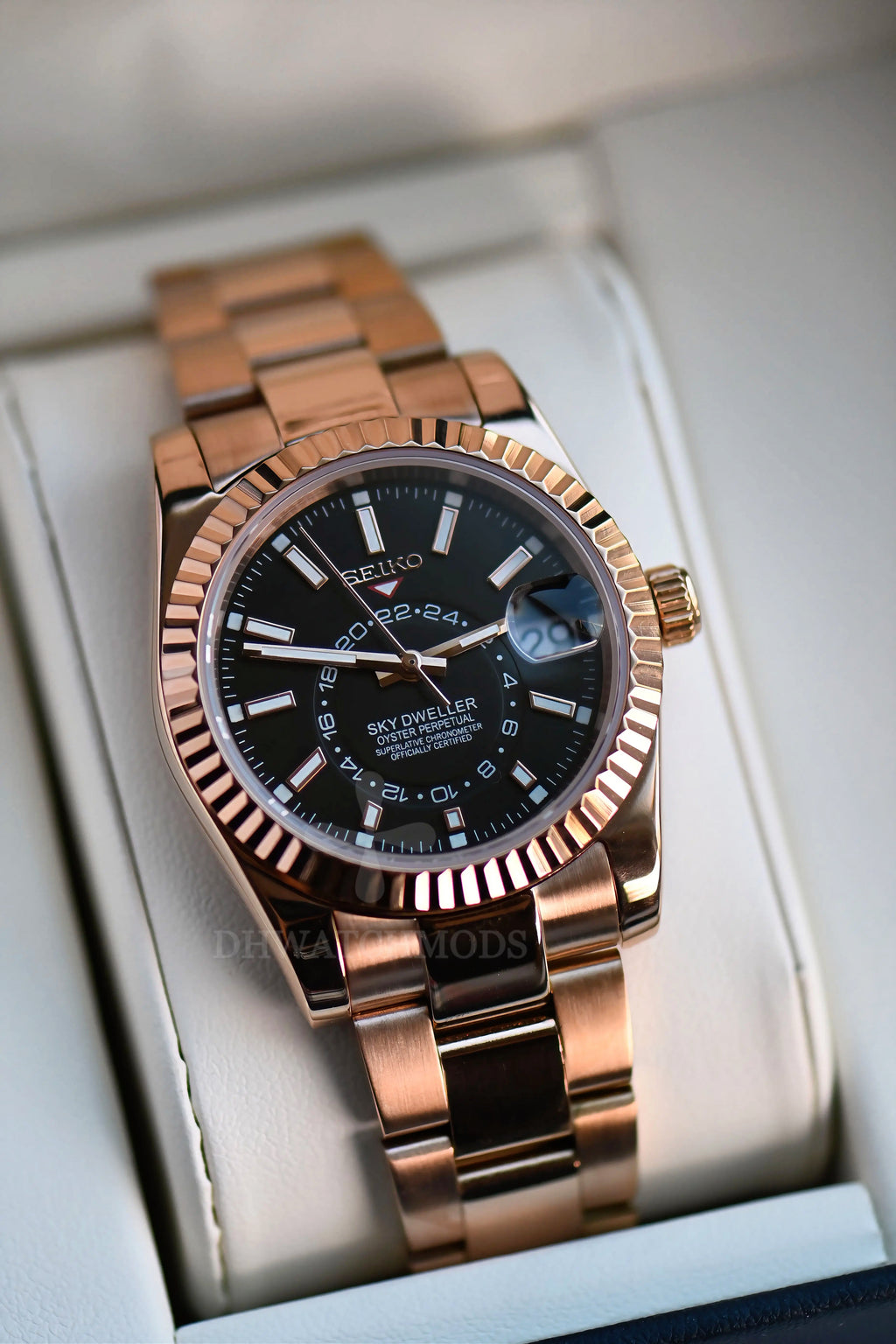 Seikodweller Rose Gold - Black