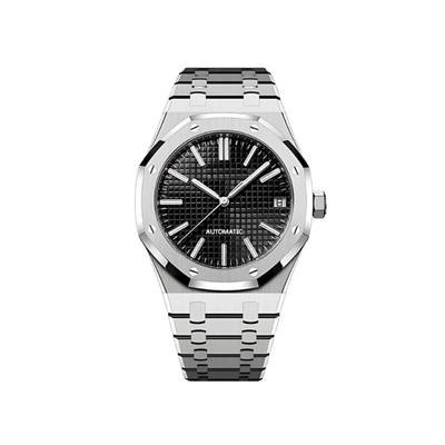 Oak Mod - Stainless Steel Black Dial