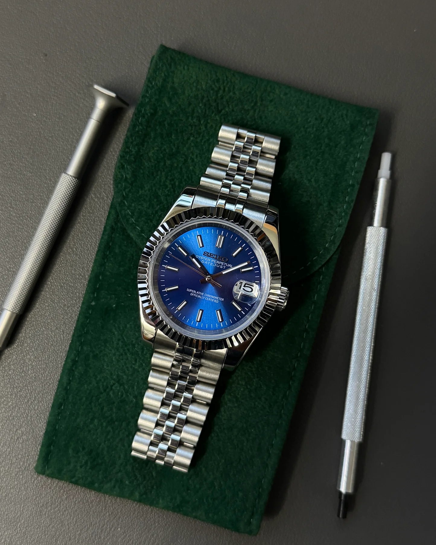 Datejust Mod Silver - Blue