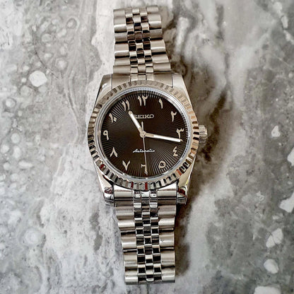 Datejust Mod Silver - Black Arabic v2