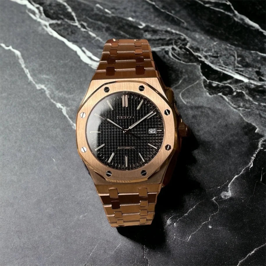 Seiko Oak Rose Gold - Black