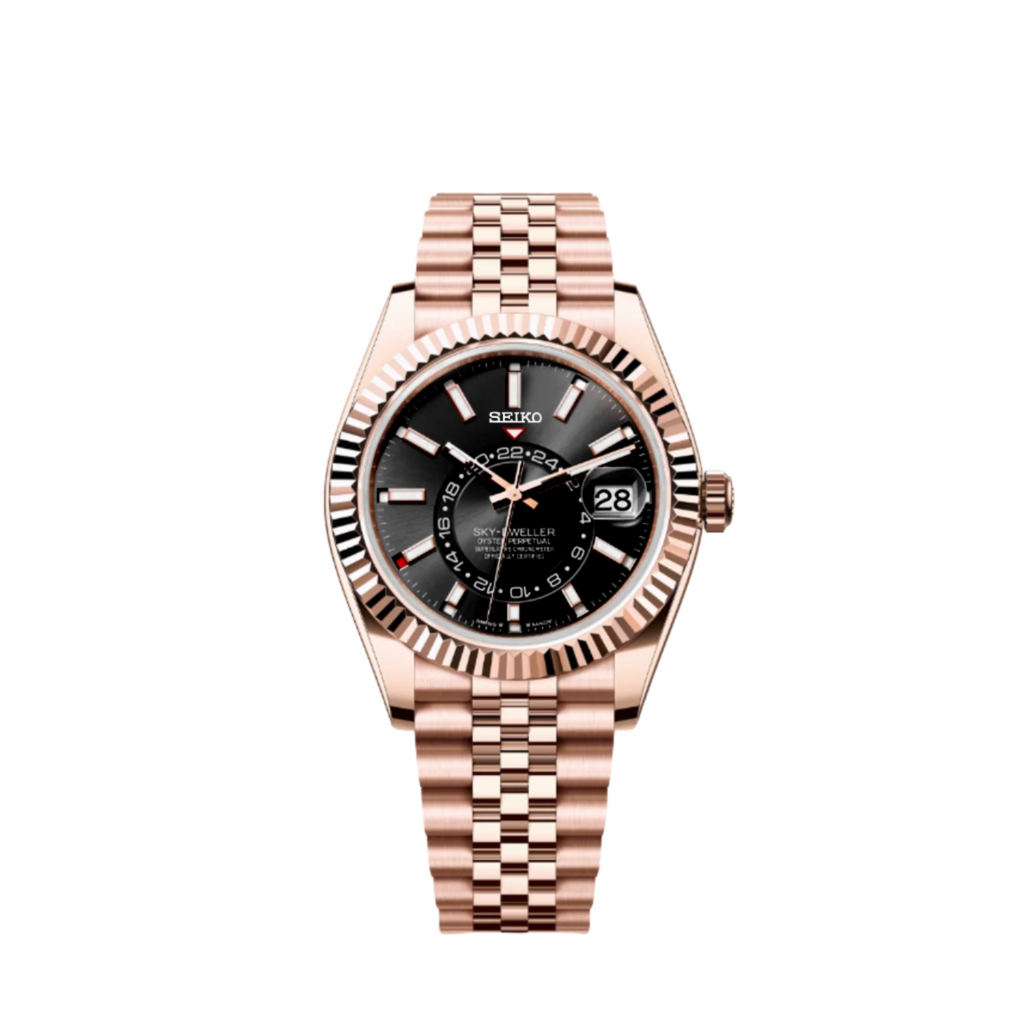 Seikodweller Rose Gold - Black