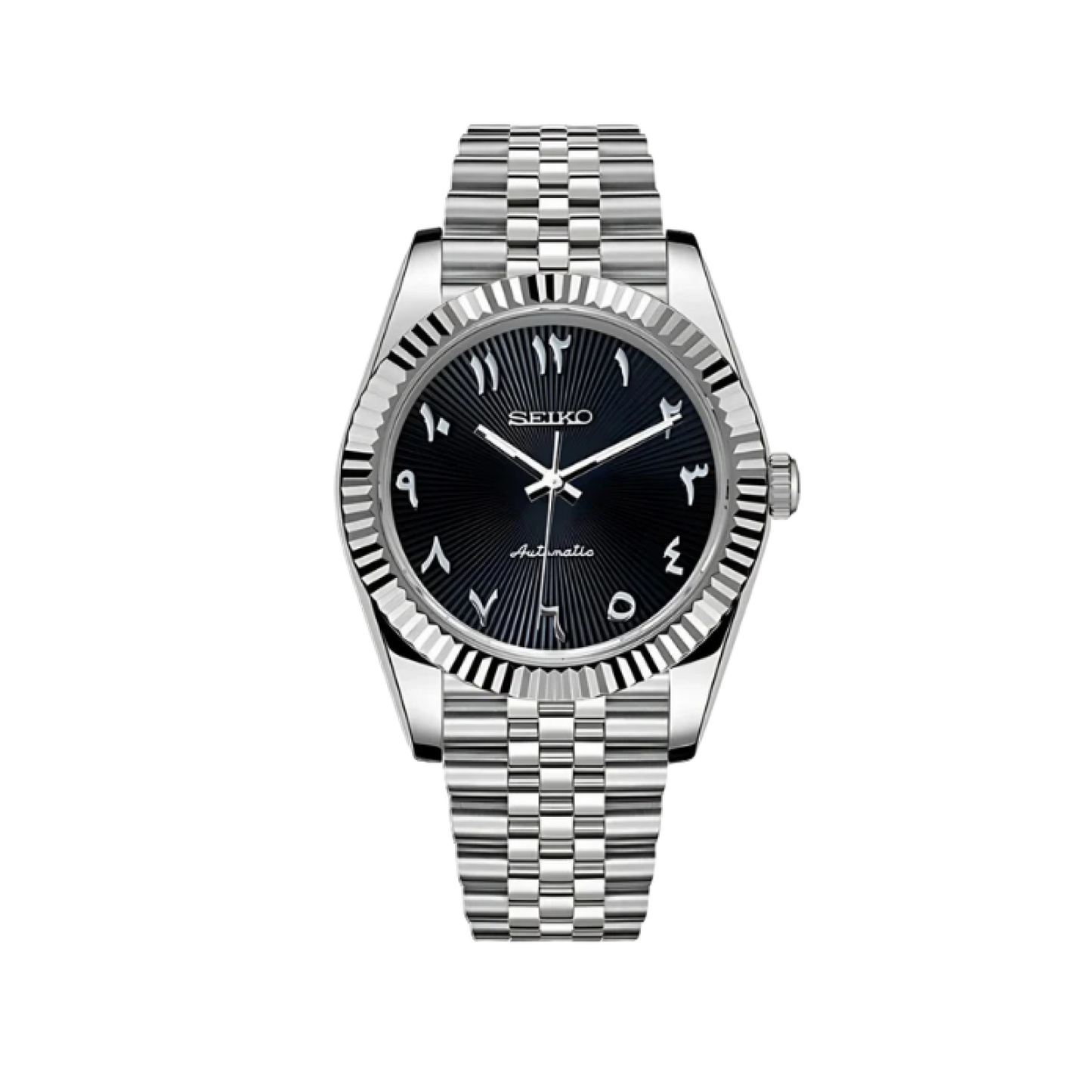 Datejust Mod Silver - Black Arabic v2