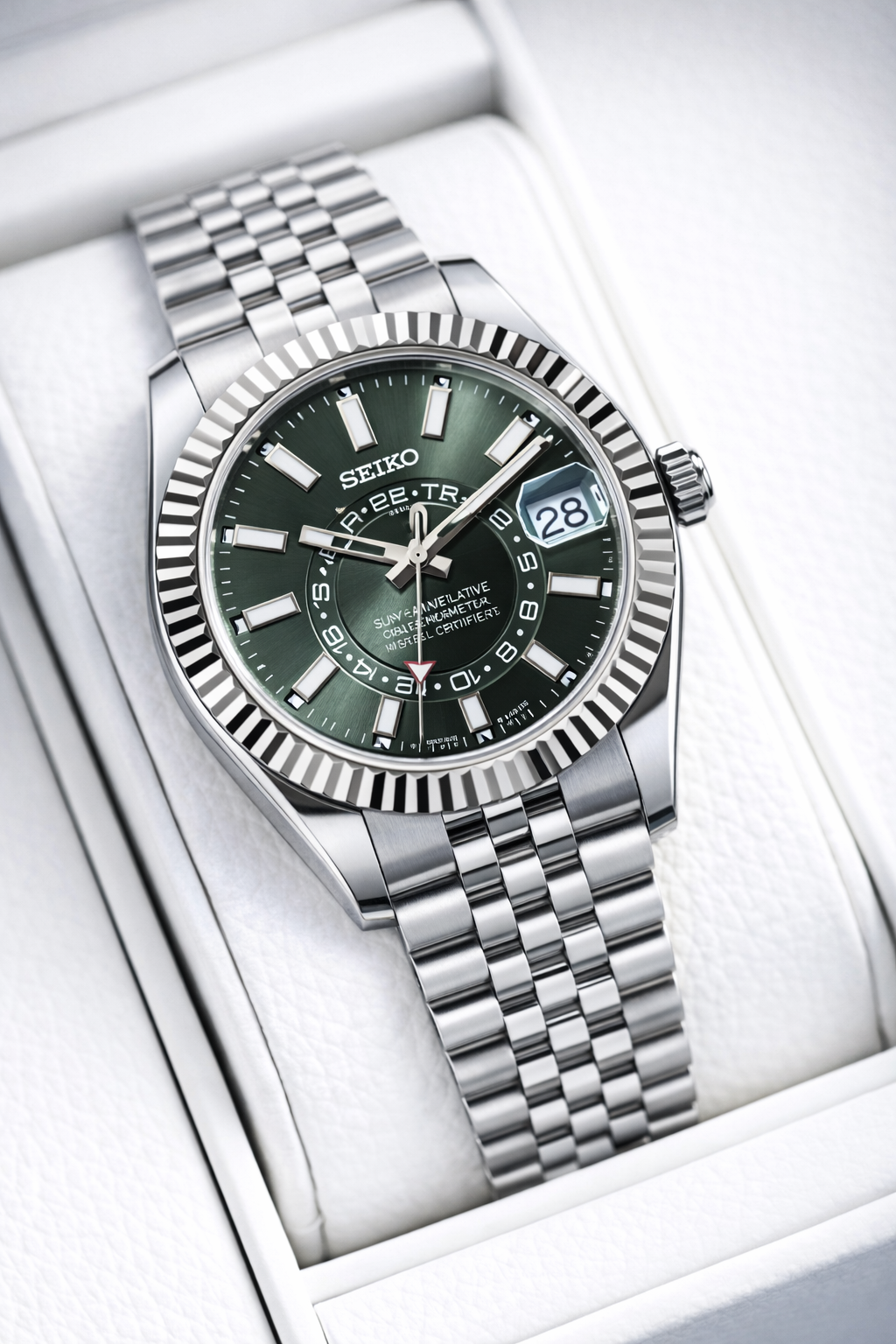 green sky dweller seiko mod dhwatchmods