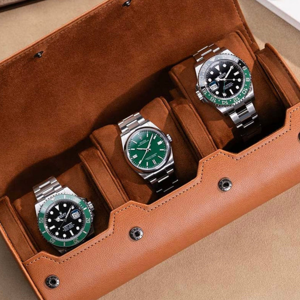 Leather Watch Roll 3-Piece