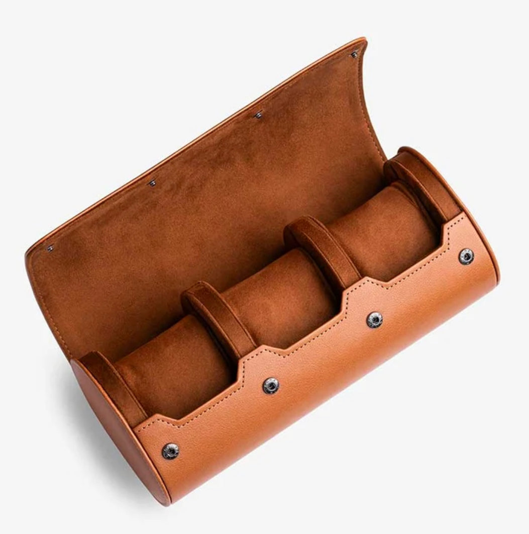 Leather Watch Roll 3-Piece